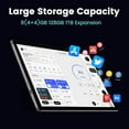 thumbnail image 4 of AT1016U Pro 10.1 Pouces Tablette Android 14: 8 Go RAM + 128 Go (1 To Extensible), Quad-Core & Batterie 6000mAh, HD IPS (1280x800), cams 5MP/2MP, WiFi/Bluetooth, Certifié GMS – Gris, 4 of 8