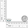 thumbnail image 6 of Gem Stone King 10K Two Tone Gold White Moissanite and London Blue Topaz Engagement Ring for Women | 2.16 Cttw | Oval 8X6MM | Gemstone Birthstone | Size 5, 6 of 7