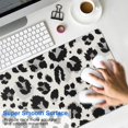 thumbnail image 4 of Long Mouse Pads for Desk,Black and White Leopard Pattern Desk Mats on Top Of Desks, Desk Mouse Pad Extra Large with 3mm Non-Slip Base and Stitched Edge for Gaming,Office,Work,Home 35.4"x15.7", 4 of 6