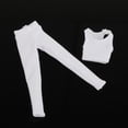 thumbnail image 1 of 1/12 traje de chaleco y pantalones para mujer, accesorio de ropa en miniatura para modelo de muñeca de 6 ", figuras de femeninos , Blanco Hugo Figura chaleco, 1 of 10