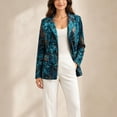 thumbnail image 6 of Abomasnow Womens Blazer Jackets Casual Long Sleeve Notch Lapel Suit Jackets Graphic Print Business Work Office Suit, 6 of 6