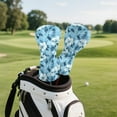 thumbnail image 5 of Pzuqiu Hibiscus Flower Blue Golf Club Head Covers Premium Leather Headcovers Stylish Funny Driver Covers Easy to Wear Protect Against Scratches and Damage Fit Most Clubs, 5 of 8