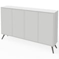 thumbnail image 2 of Bestar Krom Modern Wood Storage Console Table in White Finish, 2 of 5