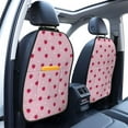 thumbnail image 3 of Xecao Strawberry And Heart Pattern Car Seat Back Protector 2 Pack Large Capacity Pocket, Kick Mats Back Seat Protector, 3 of 8