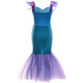 thumbnail image 4 of Mermaid Costume Ariel Dress for Toddler Grils Birthday Party 4T 5T (K52,120CM), 4 of 6
