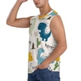 thumbnail image 3 of Balery Childish Dinosaur Camisetas sin mangas para hombre, absorbe la humedad y protege contra el mal olor.-Medium, 3 of 7