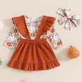 thumbnail image 2 of Baby Girls Halloween Outfits Ghost Long Sleeve Romper Bodysuit and Corduroy Suspender Skirt Overall Dress Set Newborn Fall Clothes, 2 of 8