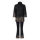thumbnail image 3 of Gibobby Conjunto de sudadera y pantalones Chaqueta de cuello vertical con estampado de otoño e invierno para mujer, pantalones de tubo recto, traje de dos pie(Dolado,CH), 3 of 5