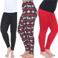 thumbnail image 1 of Leggings Grande Taille pour Femmes - Lot de 3, Noir, 1 of 1