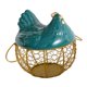 thumbnail image 4 of Cesta para huevos, porta huevos de gallina, cesta para recoger huevos con tapa de cerámica decorativa Dorado con Punto Pequeño, 4 of 9