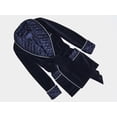 thumbnail image 2 of Men Smoking Jacket Black Quilted Silk Warm Dinner Robe Luxuri Robe, 2 of 5