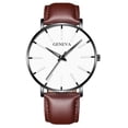 thumbnail image 3 of Resicozy Classic Gentleman Quartz Watch Leather Band Watch Dial Office Daily Male Wristwatch H One Size, 3 of 4