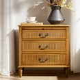 thumbnail image 2 of Farmhouse 3-Drawer End Table with Tray Storage and Charging Station for Sofa, Recliner or Chair Acorn, 2 of 7