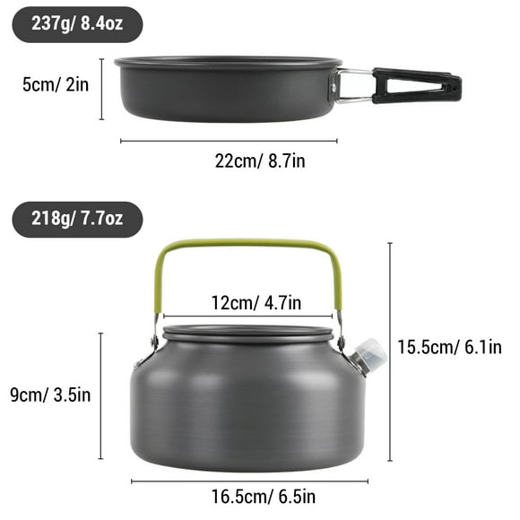 Kitchenware set,Cookware Set Mess Kit 5-6 Pans Pot Mess Kit 5-6 Person Set Pans Pot Kitchenware Set Huiop Mewmewcat