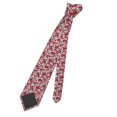 thumbnail image 5 of Naloa Red Hawthorn Print Solid Color Tie Formal Necktie for Men，Suitable for business, daily life, work, 5 of 5