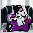 thumbnail image 6 of Kuromi Blanket, Anime Throw Blanket For Couch Sofa Bed, Soft Cozy Lightweight Warm Flannel Blanket, Home Decor, Anime Gifts For Boys Girls Kids Teens, 80"X60", 6 of 9