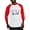 Red/White, variant on CafePress - Sigma Alpha Iota Dad Greek Letters Baseball Jersey - Cotton Baseball Jersey, 3/4 Raglan Sleeve Shirt