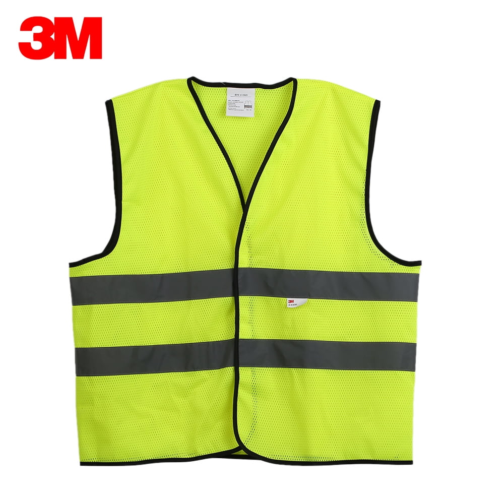 Avertissement Gilet r/éfl/échissant V/êtements de Travail Haute visibilit/é Jour Nuit Gilet De Protection pour La Course /À V/élo S/écurit/é Circulation Jaune XXXL