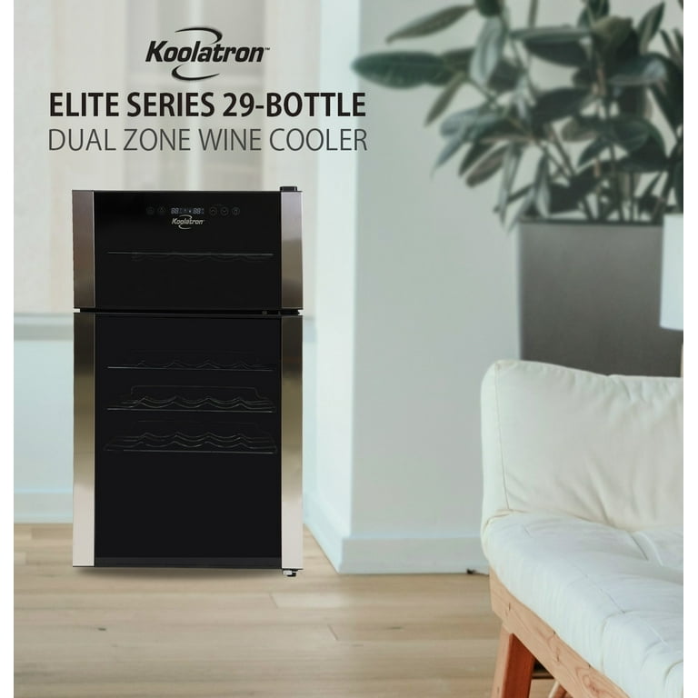 Koolatron 29 Bottle Dual Zone Wine Cooler Freestanding Wine