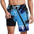 thumbnail image 2 of Vetsdori Dry Fit Shorts for Men Summer Beach Short Pants Lining 2 in 1,Casual Swim Trunks Elastic Waist Mens Shorts Ropa,Size XXL, 2 of 6