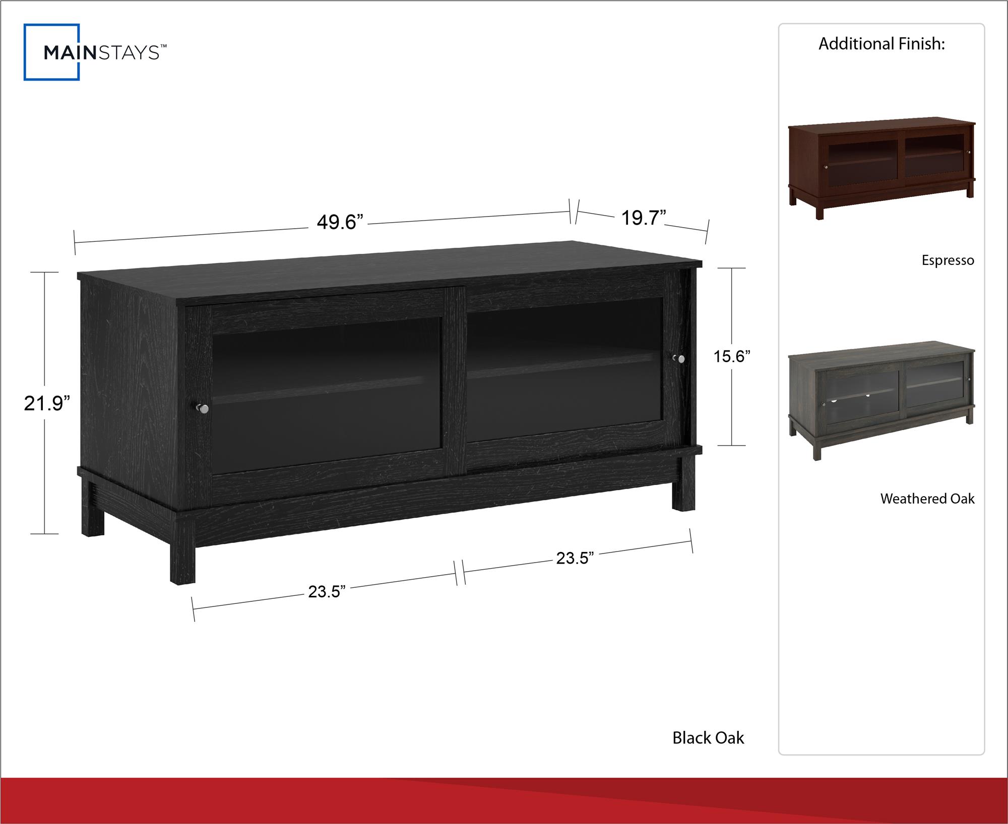 Mainstays TV Stand for TVs up to 55", Multiple Finishes - Black - image 5 of 9