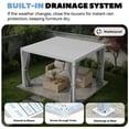 thumbnail image 7 of MELLCOM Louvered Pergola 12x12, Aluminum Pergola with Adjustable Louvered Roofs, Outdoor Gazebo with Waterproof Curtains and Nets, White, 7 of 7