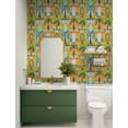 thumbnail image 3 of NextWall Orange Tropical Facade Peel and Stick Wallpaper, 3 of 11
