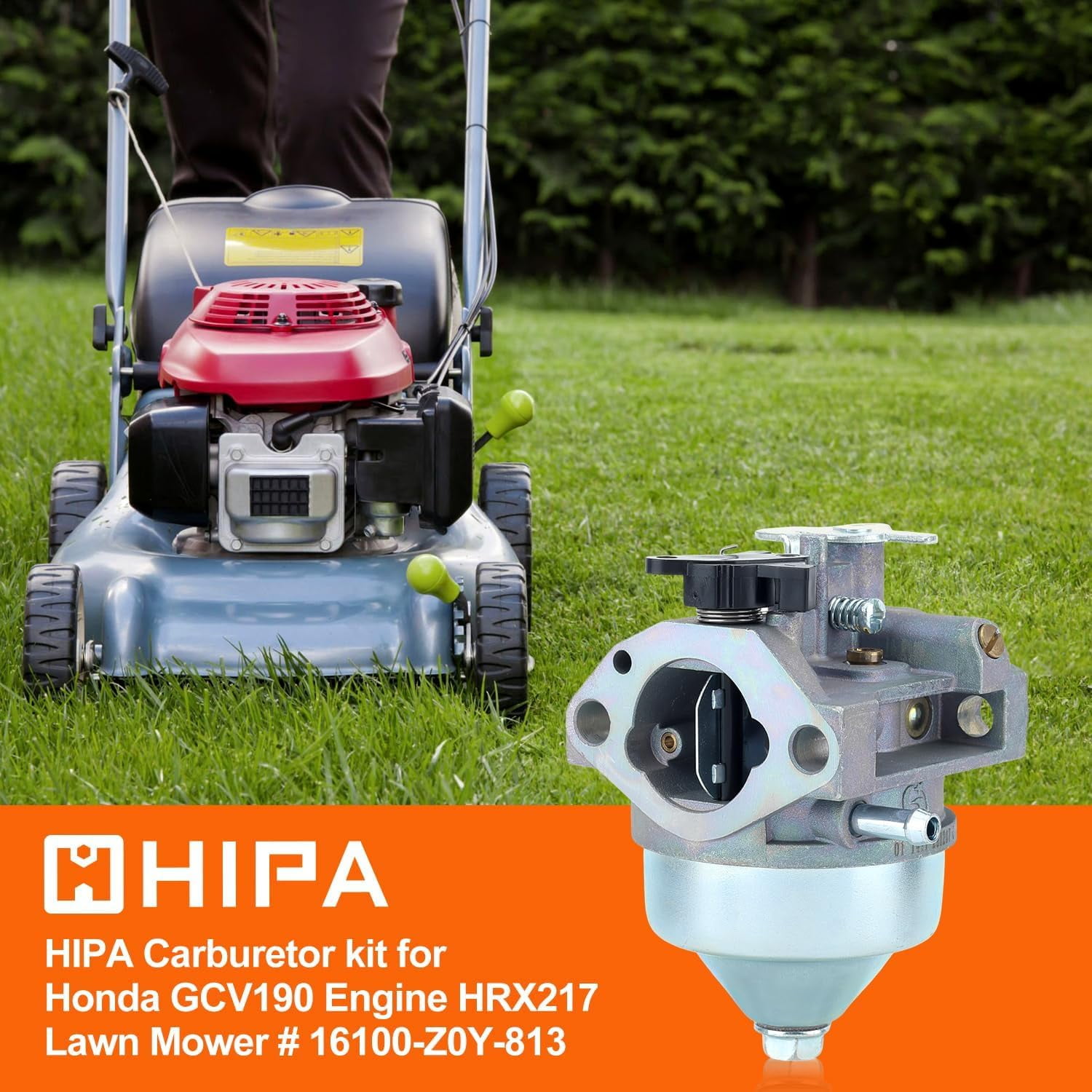 GCV190 Carburetor for Honda GCV190LA GCV190A HRX217 HRB217 HRX217K1 HRX217K2 HRX217K4 HRX217K5 Lawn Mower Replace 16100 Z0Y 813 Walmart