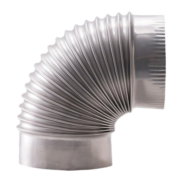 Conector de tubo de codo de estufa de 90°, accesorio de chimenea de codo, resistente al óxido para ventilación de cocina, tubo adaptador de conducto Identificación 125 cm