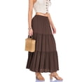 thumbnail image 6 of Tiered Maxi Skirts for Women Summer Beach Flowy Renaissance Long Skirt with Pockets, 6 of 7