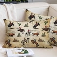 thumbnail image 2 of Western Cowboys Pillow Covers 12"x20", Brown Vintage Country Cactus Soft Brushed Microfiber Breathable Throw Pillow Covers, Decorative Pillowcase with Zipper for Couch Sofa Bedroom Living Room, 2 of 9