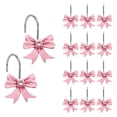 thumbnail image 1 of Gracelife 12 Ganchos Decorativos Para Cortina De Ducha Con Nudo De Lazo Rosa, Ganchos De Resina Para Cortina, Anillos De Ducha Para Baño, Habitación De Bebé, Decoración Artística (Nudo De Lazo), 1 of 5