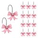 thumbnail image 1 of Gracelife 12 Ganchos Decorativos Para Cortina De Ducha Con Nudo De Lazo Rosa, Ganchos De Resina Para Cortina, Anillos De Ducha Para Baño, Habitación De Bebé, Decoración Artística (Nudo De Lazo), 1 of 5