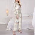 thumbnail image 3 of Goofa Funny Goose1 Printed Women’s 2 Piece Pajama Set Super,Pajamas Women's Long Sleeve Sleepwear Soft Button Down Loungewear Pjs Lounge Set Nightwear-X-Large, 3 of 9