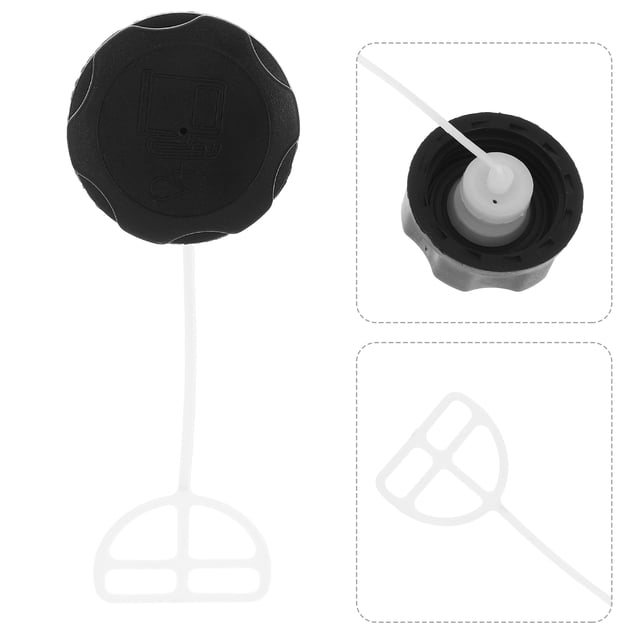 HAMPPLIES Black PP Fuel Cap 1Pcs for Lawn Mower Gas Tank Replacement Kit No Fuel Leakage Sealing Performance