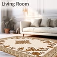 thumbnail image 2 of ODIKA 8'x10' Machine Washable Non-Slip Area Rug, Timeless Symmetrical High Traffic Rug with Pad, Beige, 517022, 2 of 8