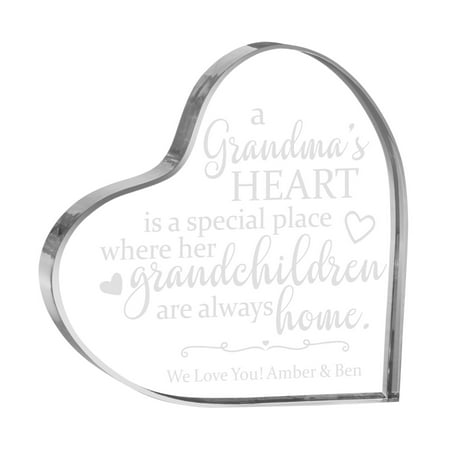 Her Special Place - Personalized Her Special Place Acrylic Heart - Multiple Children-Available for Grandma or Mother