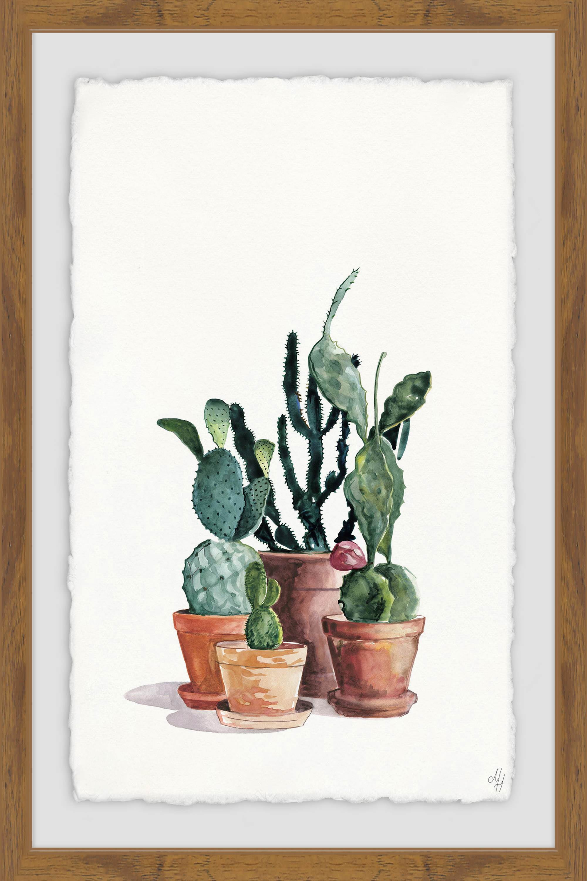 The Cacti Framed Painting Print