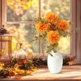 thumbnail image 4 of Artificial Chrysanthemums Silk Fall Flower, Fake Flowers Ball Flower Bouquet for Autumn Wedding Table Centerpieces Vase Floral Arrangement Front Porch Thanksgiving Cemetery Indoor Outdoor Decor, 4 of 4