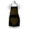 thumbnail image 3 of Mandala Apron, Flourishing Oriental Antique Mandala on Dark Background, Unisex Kitchen Bib with Adjustable Neck for Cooking Gardening, Adult Size, Charcoal Grey Pale Grey, by Ambesonne, 3 of 4