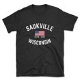 thumbnail image 1 of Saukville Wisconsin Patriot Men's Cotton T-Shirt, 1 of 1