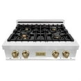 thumbnail image 3 of ZLINE 30 in. Autograph Edition Rangetop in Stainless Steel with Champagne Bronze Accents (RTZ-30-CB), 3 of 5