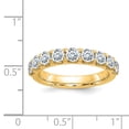 thumbnail image 2 of 14k Yellow Gold 1.50ct. 9 Stone Colorless Moissanite Ring Band Size 5, 2 of 3