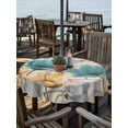 thumbnail image 2 of Outdoor Tablecloth with Umbrella Hole for Patio/Picnic/Party/Camping, Watercolor Flowers Waterproof Table Cloth Round Cover Washable, Vintage Tulips Floral Barn Doors Wood Grain (Dia 54"), 2 of 8