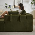 thumbnail image 5 of 108" Modular Sectional Sofa with 30-inch Deep Seat, Convertible L Shaped Couch with Chaise, Upholstered Chenille Deep 3-Seat Cloud Couch, No Assembly, Green, 5 of 9