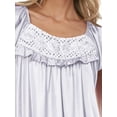 thumbnail image 5 of EZI Nightgowns for Women - Soft & Breathable Satin Night Gowns for Adult Women - Medium to Plus Size Womens Sleep Shirts - Long Mid-Length Nightgown, 5 of 9