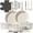 Cream White-23Pcs, variant on Titanium 5Pcs Nonstick Cookware Set for RV Kitchen