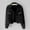 Black, variant on Women Loose Embroidered Pearls Beading Cropped Denim Jacket Jean Coat for Women Blazer Coat Single Breasted Turn down Collar Jacket