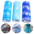 thumbnail image 3 of 3 Rolls Snowflake Pattern Gauze Cloth Dress Doll DIY Cloth Accessory Skirt Cloth, 3 of 9