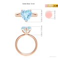 thumbnail image 4 of Angara Natural 2.52 Ct. Aquamarine Solitaire Ring in 14K Rose Gold for Women (Ring Size: 8.5), 4 of 9